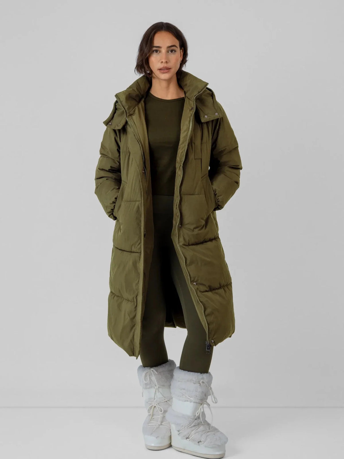 WarmCore™ Classic Long Hooded Puffer Jacket