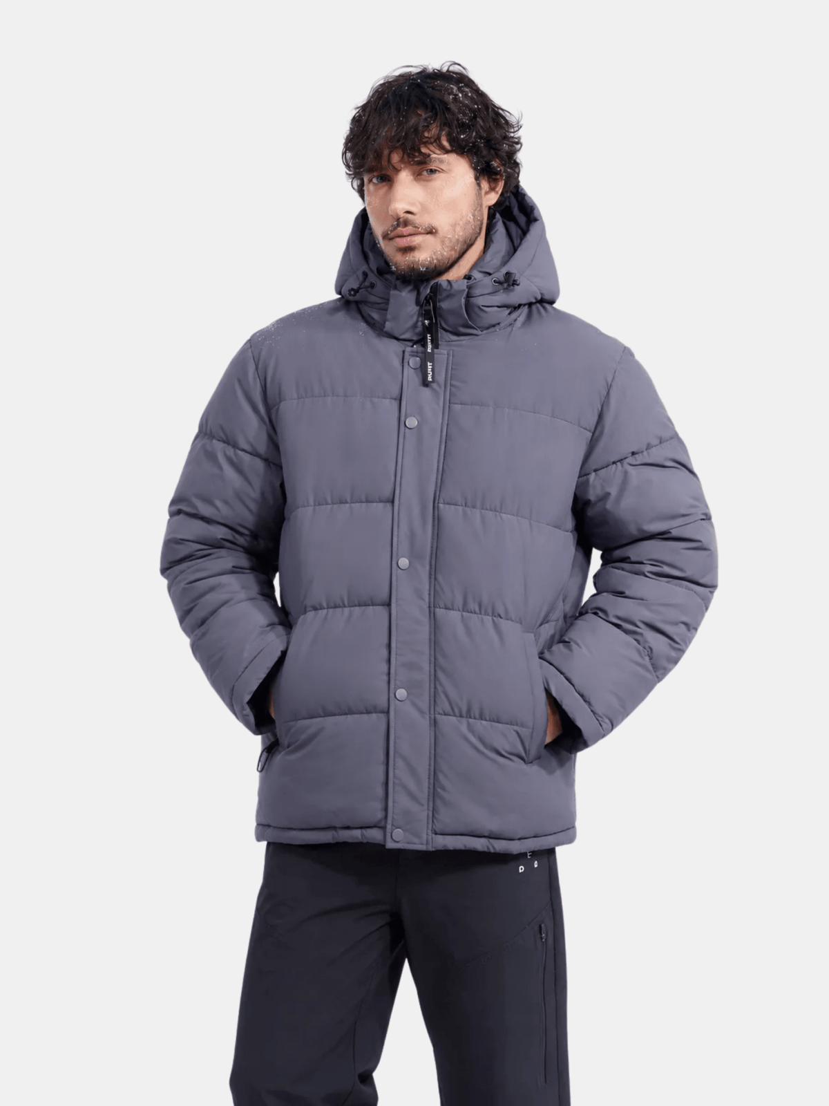 WarmCore™ Men's Detachable-Hooded Puffer Jacket