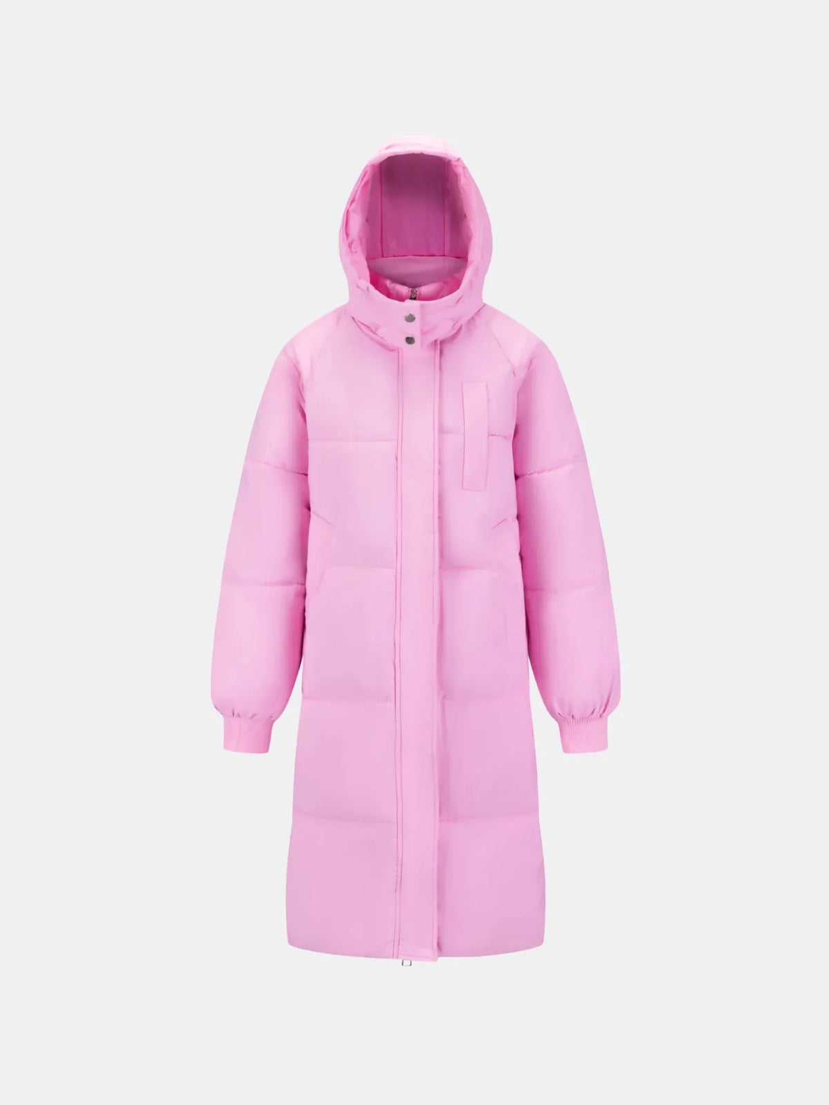 WarmCore™ Morganite Pink Classic Long Hooded Puffer Jacket - Sale
