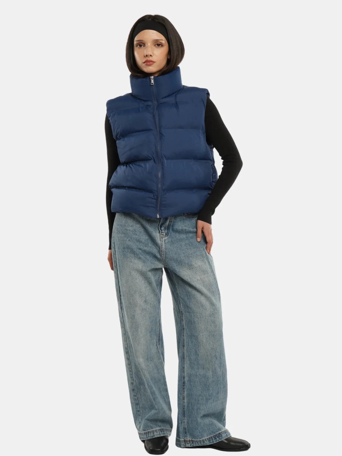 WarmCore™ Taped Seams Funnel Neck Puffer Gilet